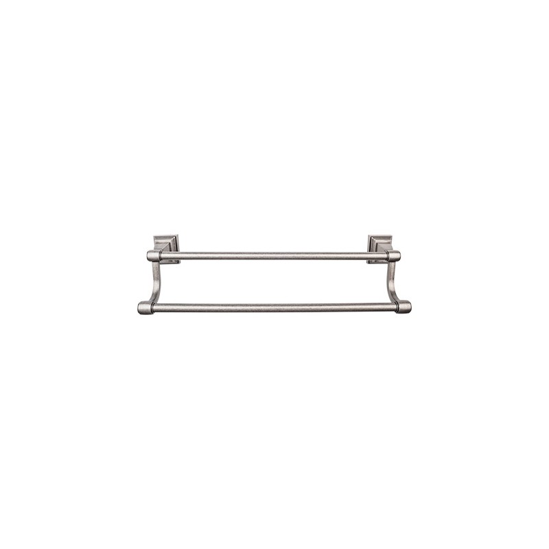 Stratton Bath 18" Double Towel Bar Antique Pewter