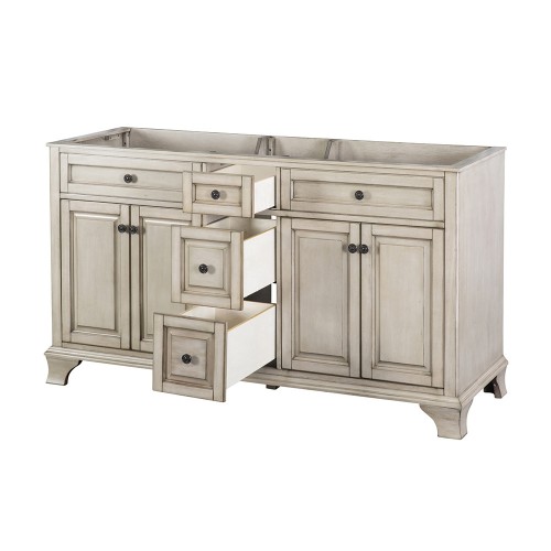 CORSICANA 60" VANITY - Antique Grey Finish