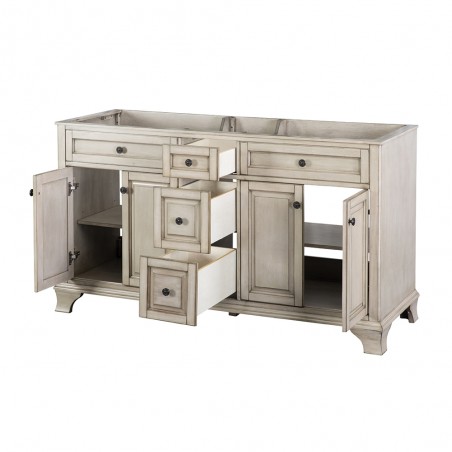 CORSICANA 60" VANITY - Antique Grey Finish