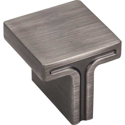 1-1/8" OL Square Cabinet Knob.  Packaged with one 8-32 x    