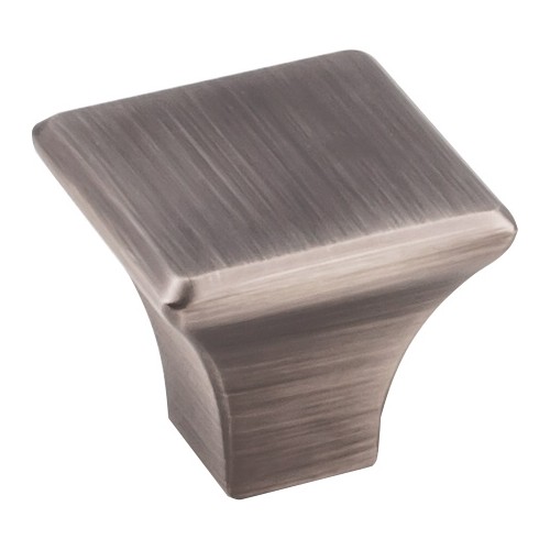 1-1/8" Overall Length Square Zinc Die Cast Cabinet Knob.    