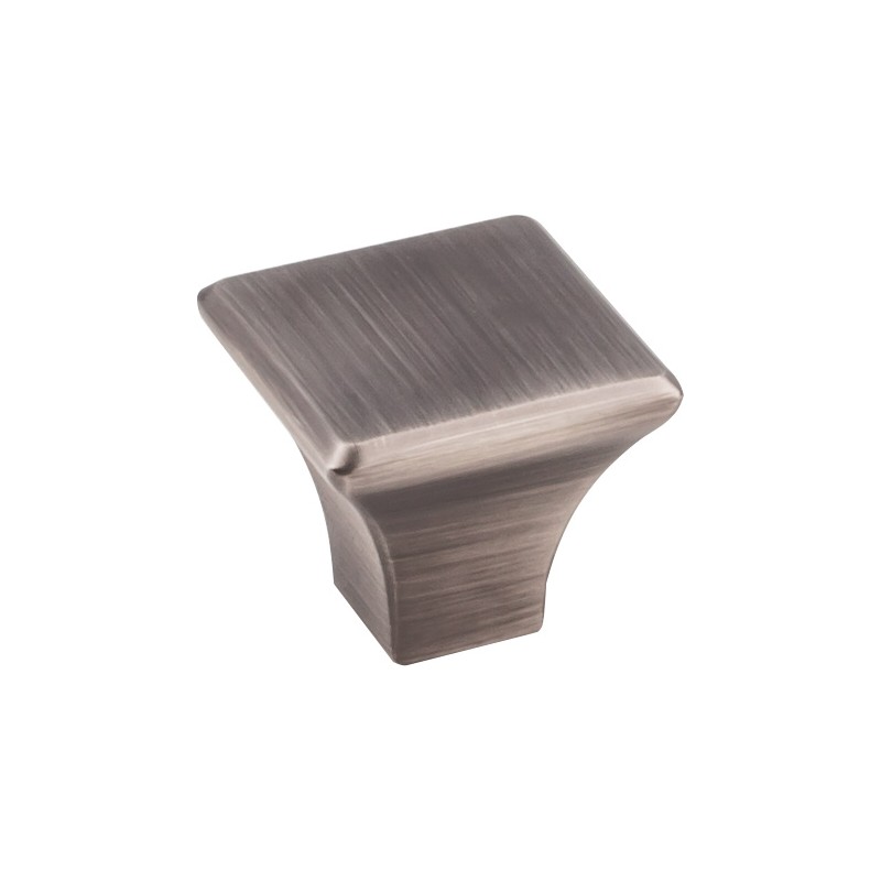 1-1/8" Overall Length Square Zinc Die Cast Cabinet Knob.    