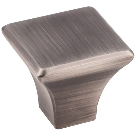 1-1/8" Overall Length Square Zinc Die Cast Cabinet Knob.    