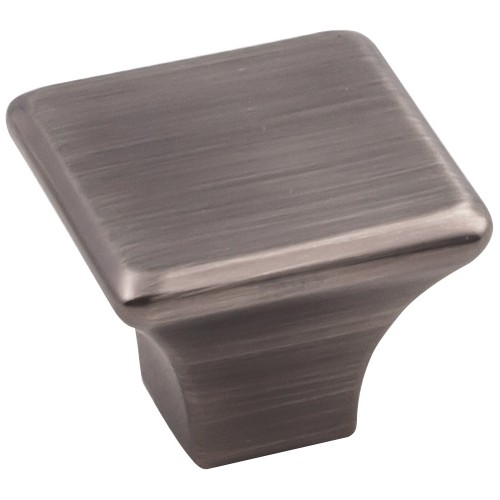 1-1/4" Overall Length Square Zinc Die Cast Cabinet Knob.    