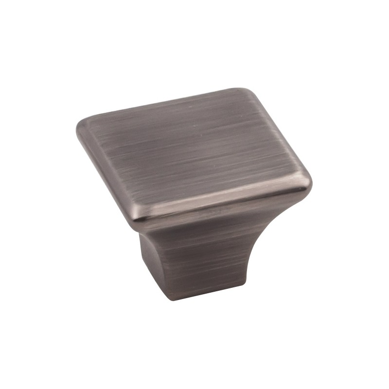 1-1/4" Overall Length Square Zinc Die Cast Cabinet Knob.    