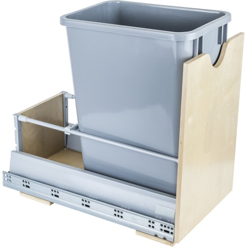 Preassembled 35-Quart Single Pullout Waste Container System.