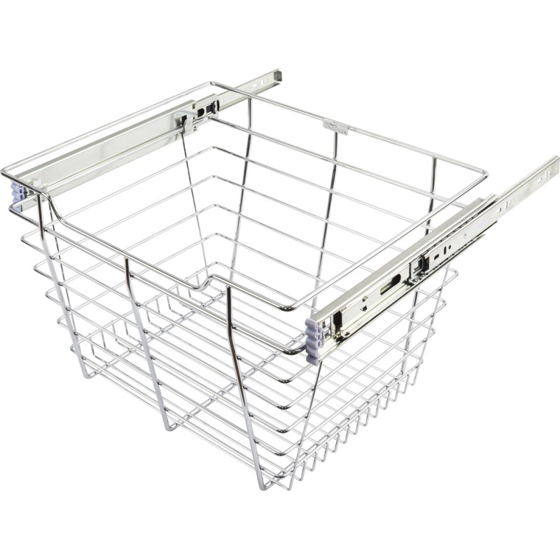 Closet Pull-Out Basket 14"DX17"WX6"H.  Heavy-duty wire const