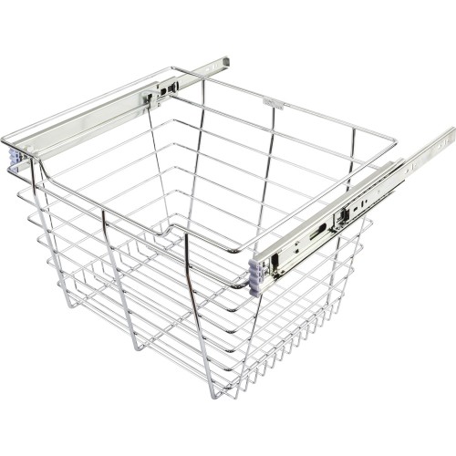 Closet Pull-Out Basket 14"DX23"WX6"H.  Heavy-duty wire const