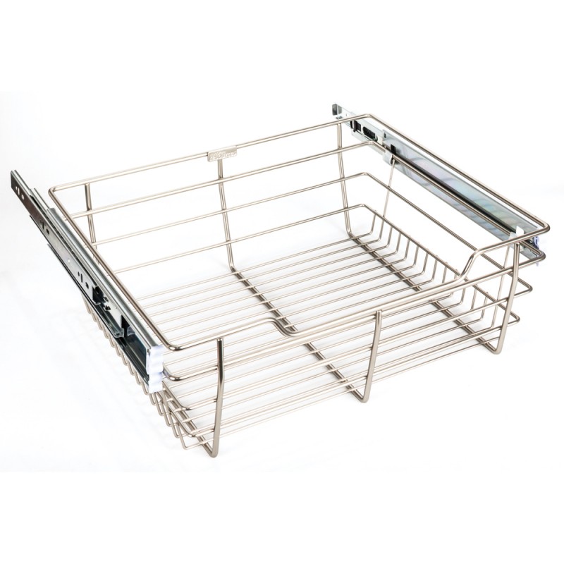 Closet Pullout Basket 14" D x 23" W x 6" H.  Heavy-duty wire