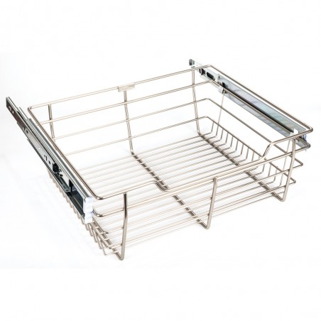 Closet Pullout Basket 14" D x 23" W x 6" H.  Heavy-duty wire