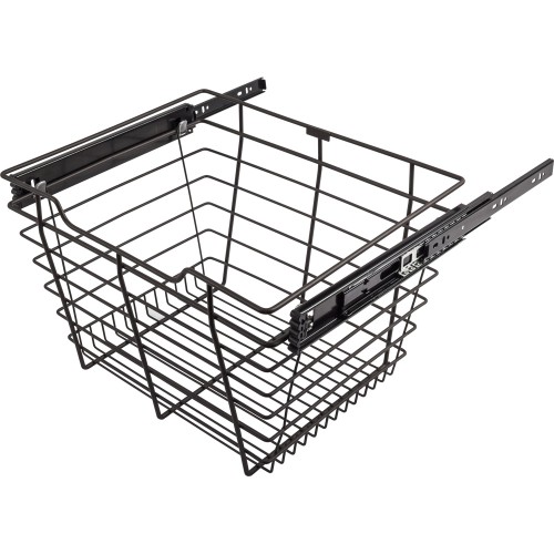 Closet Pull-Out Basket 16"DX17"WX6"H.  Heavy-duty wire const