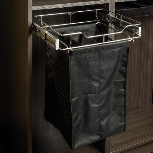  Pullout Hamper.  14" deep 17" wide. Features a Polished Ch