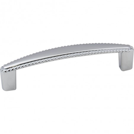 4-3/8" Overall Length Zinc Cabinet Pull with Rope Trim.     