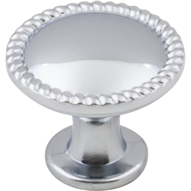 1-1/4" Diameter Zinc Die Cast Cabinet Knob with Rope Trim.  