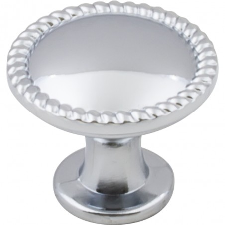 1-1/4" Diameter Zinc Die Cast Cabinet Knob with Rope Trim.  