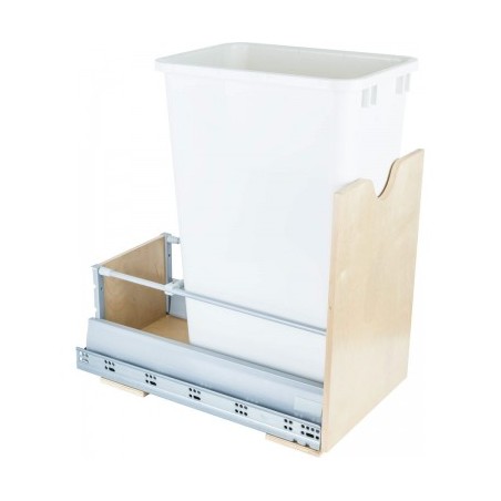 Preassembled 50-Quart Single Pullout Waste Container System.