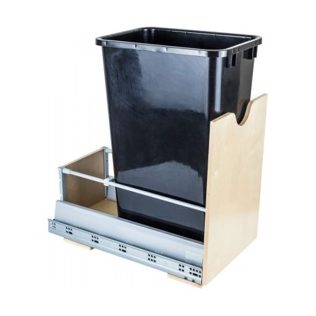 Preassembled 50-Quart Single Pullout Waste Container System.