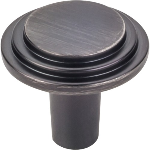 1-1/8" Diameter Stepped Rounded Cabinet Knob.  Packaged with