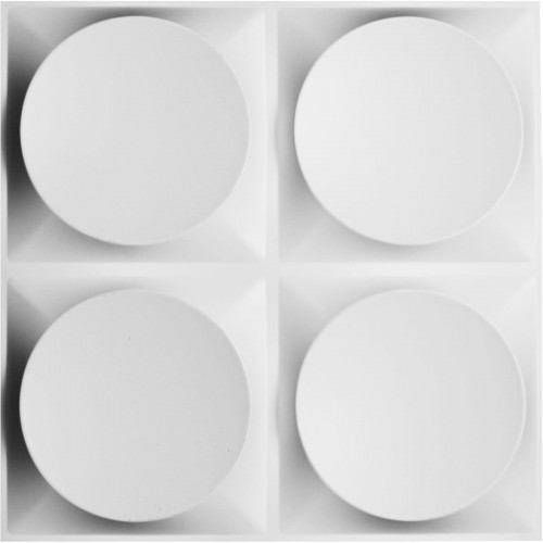 19 5/8"W x 19 5/8"H Adonis EnduraWall Decorative 3D Wall Panel, White