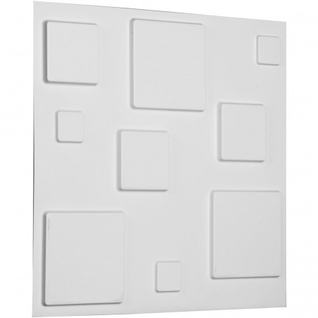 19 5/8"W x 19 5/8"H Devon EnduraWall Decorative 3D Wall Panel, White