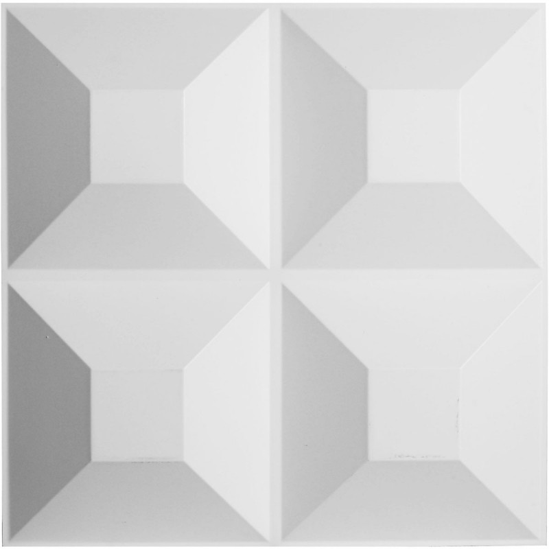 19 5/8"W x 19 5/8"H Foster EnduraWall Decorative 3D Wall Panel, White