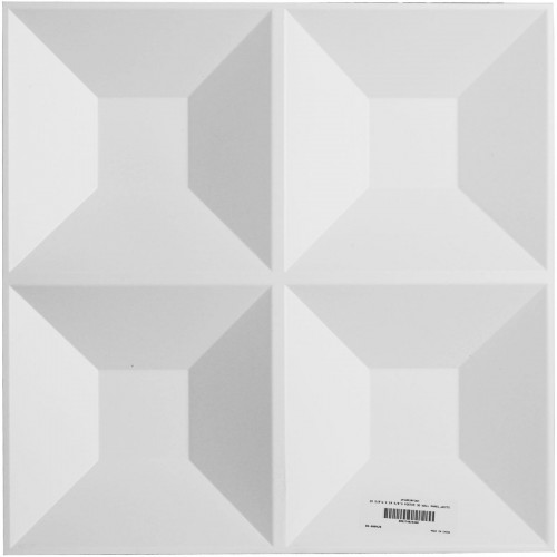 19 5/8"W x 19 5/8"H Foster EnduraWall Decorative 3D Wall Panel, White