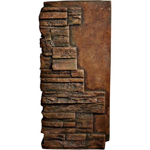 12"W Board Side & 11"W Finger Side x 25"H x 1 1/2"D Dry Stack Endurathane Faux Stone Outer Corner Siding Panel, Mocha