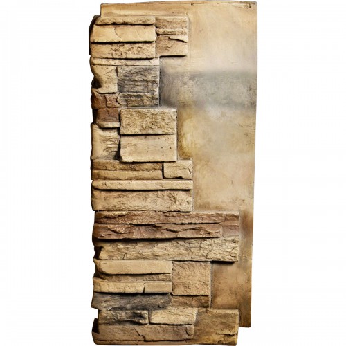 12"W Board Side & 11"W Finger Side x 25"H x 1 1/2"D Dry Stack Endurathane Faux Stone Outer Corner Siding Panel, Saturn