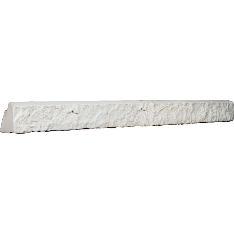 48 1/4"W x 3 3/4"H x 3"D Universal Ledger for Endurathane Faux Stone & Rock Siding Panels, Dove White