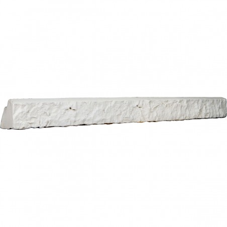 48 1/4"W x 3 3/4"H x 3"D Universal Ledger for Endurathane Faux Stone & Rock Siding Panels, Dove White