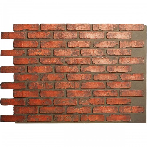 46 5/8"W x 33 3/4"H x 7/8"D Old Chicago Endurathane Faux Brick Siding Panel, Smoked Brick