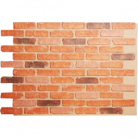 46 5/8"W x 33 3/4"H x 7/8"D Old Chicago Endurathane Faux Brick Siding Panel, Victorian Brick