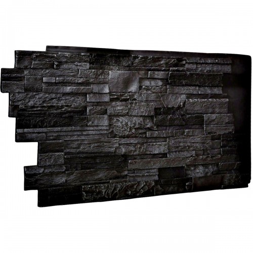 48"W x 25"H x 1 1/2"D Dry Stack Endurathane Faux Stone Siding Panel, Graphite