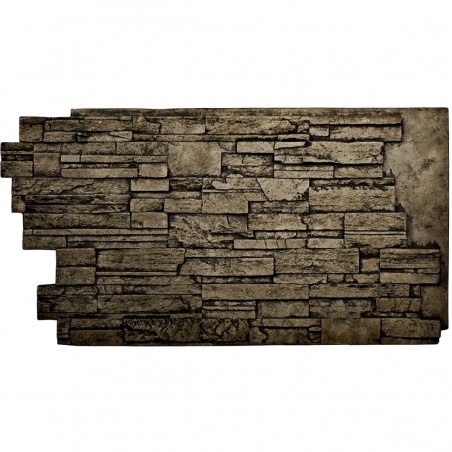 48"W x 25"H x 1 1/2"D Dry Stack Endurathane Faux Stone Siding Panel, Grey
