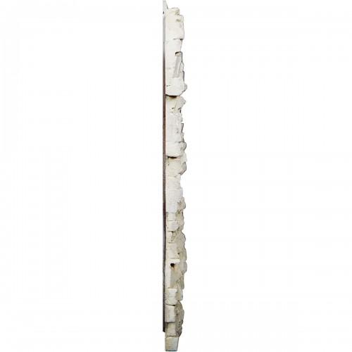 48"W x 25"H x 1 1/2"D Stacked Endurathane Faux Stone Siding Panel, Dove White