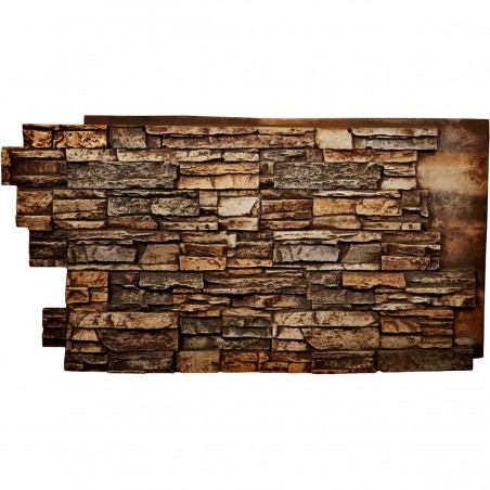 48"W x 25"H x 1 1/2"D Stacked Endurathane Faux Stone Siding Panel, Geneva