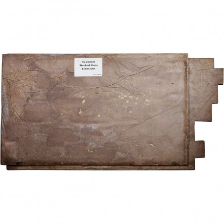 48"W x 25"H x 1 1/2"D Stacked Endurathane Faux Stone Siding Panel, Limestone