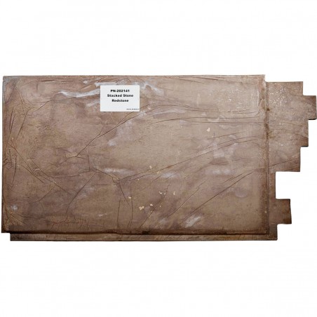 48"W x 25"H x 1 1/2"D Stacked Endurathane Faux Stone Siding Panel, Redstone