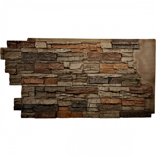 48"W x 25"H x 1 1/2"D Stacked Endurathane Faux Stone Siding Panel, Terrastone