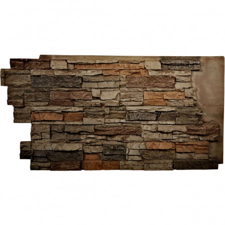 48"W x 25"H x 1 1/2"D Stacked Endurathane Faux Stone Siding Panel, Terrastone