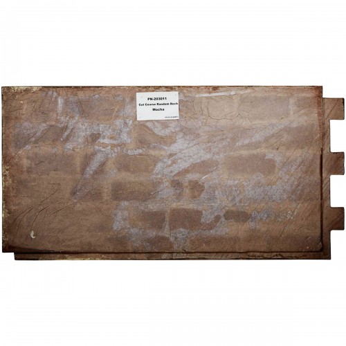 48"W x 25"H x 1 1/2"D Cut Coarse Random Endurathane Faux Rock Siding Panel, Mocha