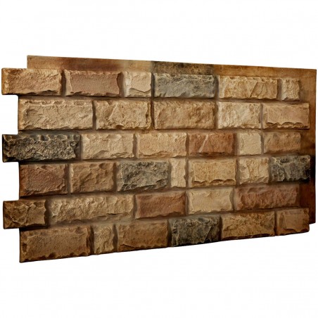 48"W x 25"H x 1 1/2"D Cut Coarse Random Endurathane Faux Rock Siding Panel, Saturn