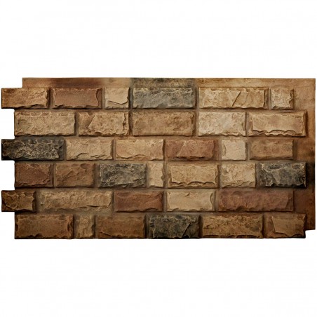 48"W x 25"H x 1 1/2"D Cut Coarse Random Endurathane Faux Rock Siding Panel, Saturn