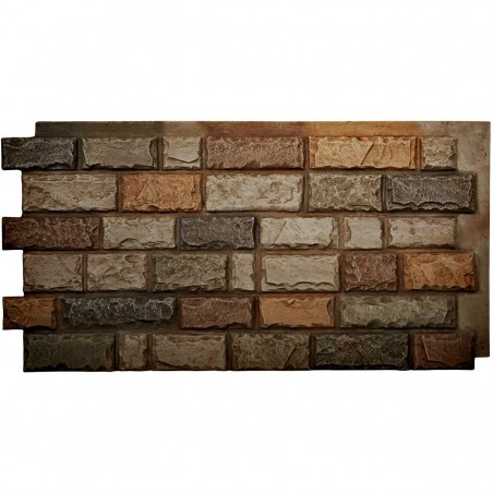 48"W x 25"H x 1 1/2"D Cut Coarse Random Endurathane Faux Rock Siding Panel, Terrastone