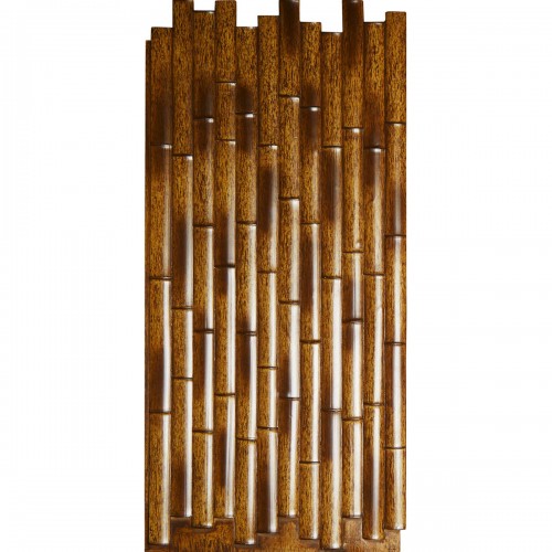 24 3/8"W x 53 7/8"H x 5/8"D Bamboo Slat Endurathane Faux Siding Panel, Burned