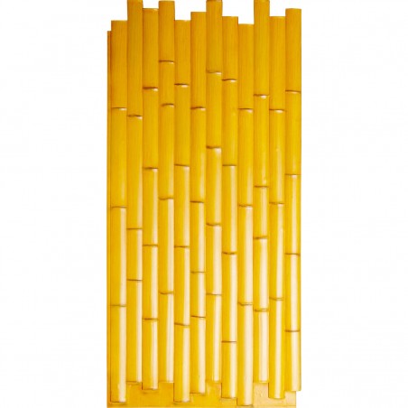 24 3/8"W x 53 7/8"H x 5/8"D Bamboo Slat Endurathane Faux Siding Panel, Golden