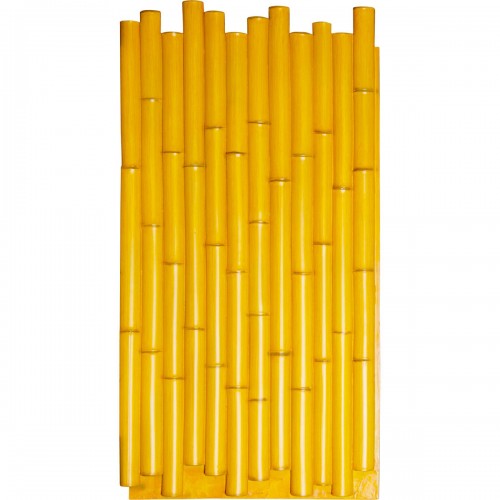 24 1/2"W x 49 7/8"H x 1 3/8"D Bamboo Pole Endurathane Faux Siding Panel, Golden