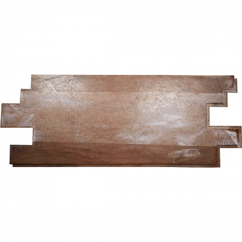 98"W x 38"H x 1"D Hand Hewn Endurathane Faux Wood Siding Panel, Weathered