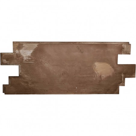 98"W x 38"H x 1"D Hand Hewn Endurathane Faux Wood Siding Panel, Weathered Brown