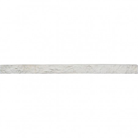 48 1/4"W x 3"H x 2"D Universal Trim for Endurathane Faux Stone & Rock Siding Panels, Dove White